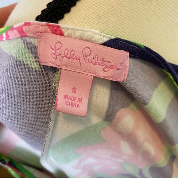 Lilly Pulitzer Women's Madison Dress Small‎ Floral Striped One Shoulder Ruched - Picture 11 of 14